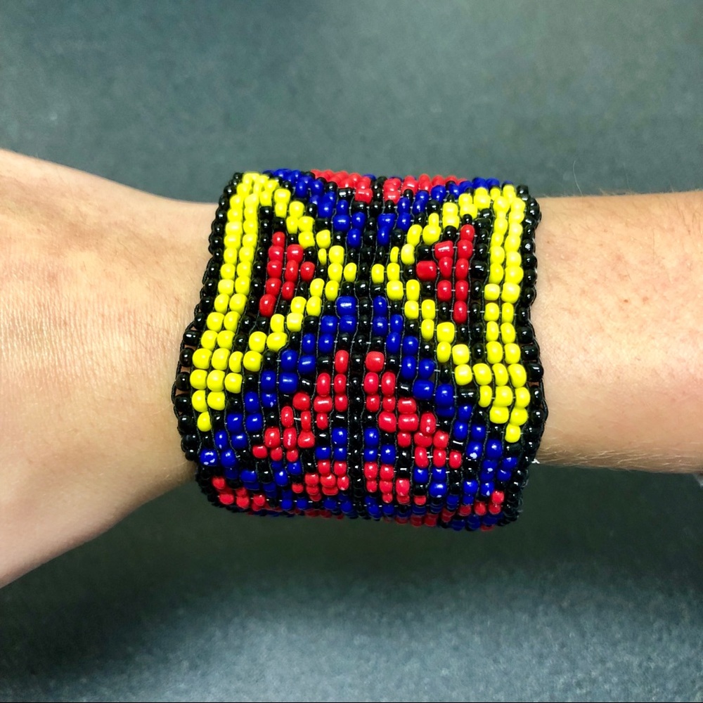 Tribal Beaded Cuff Bracelet